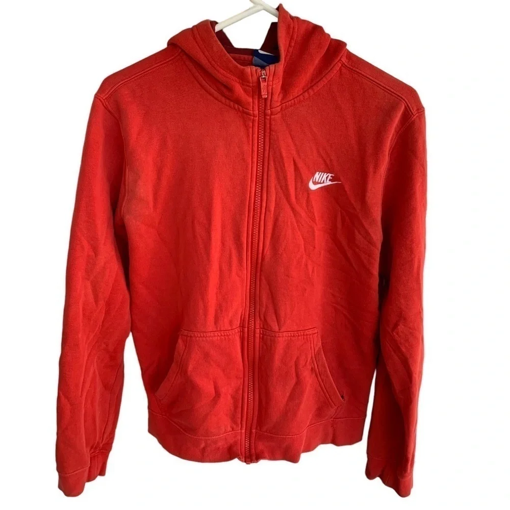 Youth Full Zip Hoodie Sweatshirt Embroidered Swoosh Logo Boys Girls Size XL